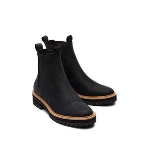 Black TOMS ankle boots